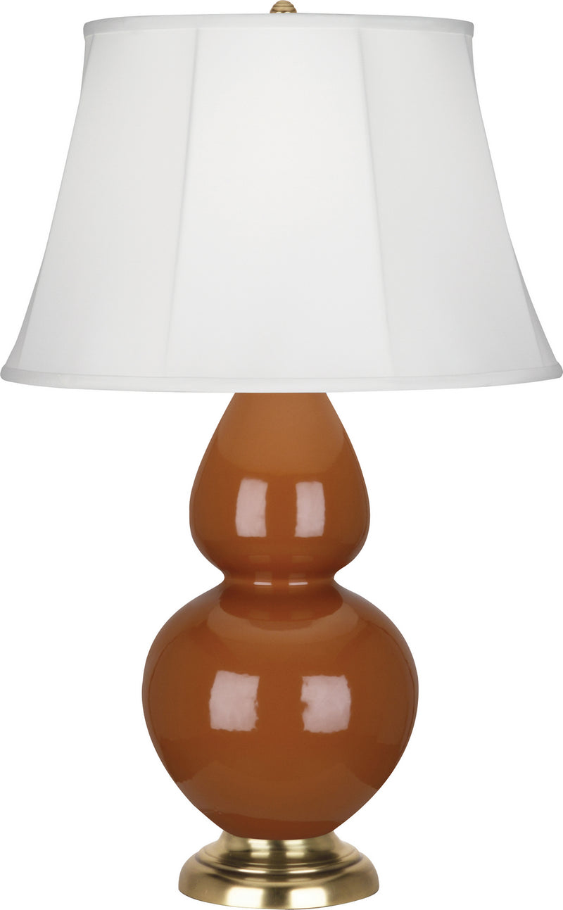 Robert Abbey (1757) Double Gourd Table Lamp with Ivory Stretched Fabric Shade