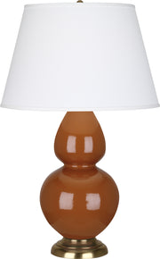 Robert Abbey (1757X) Double Gourd Table Lamp with Pearl Dupioni Fabric Shade