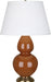 Robert Abbey (1757X) Double Gourd Table Lamp with Pearl Dupioni Fabric Shade