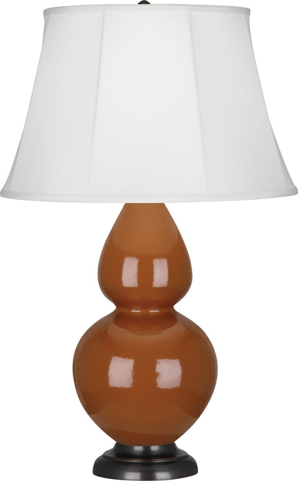 Robert Abbey (1758) Double Gourd Table Lamp with Ivory Stretched Fabric Shade