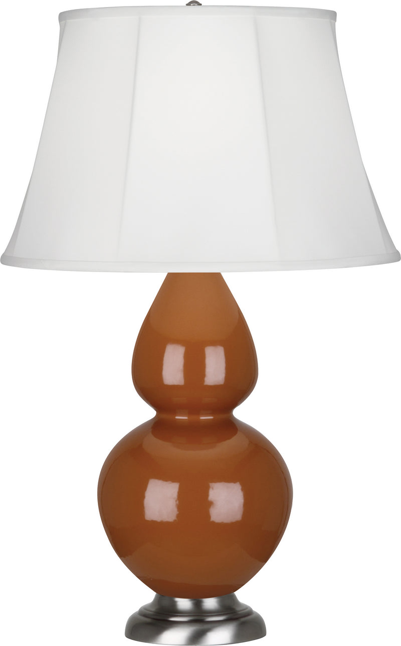 Robert Abbey (1759) Double Gourd Table Lamp with Ivory Stretched Fabric Shade