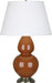 Robert Abbey (1759X) Double Gourd Table Lamp with Pearl Dupioni Fabric Shade