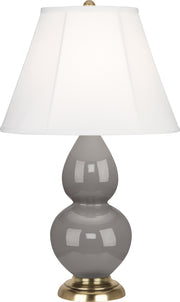 Robert Abbey (1768) Small Double Gourd Accent Lamp with Ivory Stretched Fabric Shade