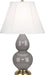 Robert Abbey (1768) Small Double Gourd Accent Lamp with Ivory Stretched Fabric Shade