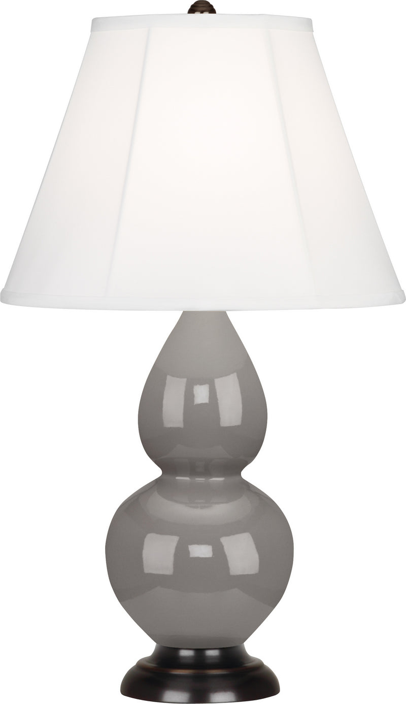 Robert Abbey (1769) Small Double Gourd Accent Lamp with Ivory Stretched Fabric Shade