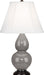 Robert Abbey (1769) Small Double Gourd Accent Lamp with Ivory Stretched Fabric Shade
