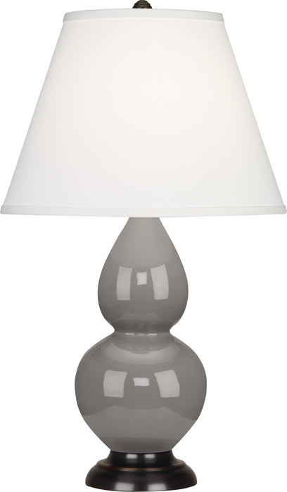 Robert Abbey (1769X) Small Double Gourd Accent Lamp with Pearl Dupioni Fabric Shade