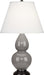 Robert Abbey (1769X) Small Double Gourd Accent Lamp with Pearl Dupioni Fabric Shade