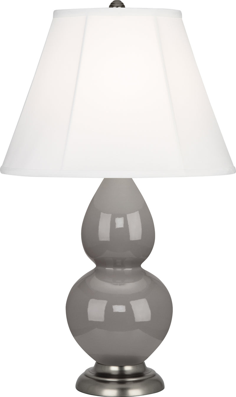 Robert Abbey (1770) Small Double Gourd Accent Lamp with Ivory Stretched Fabric Shade