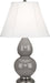 Robert Abbey (1770) Small Double Gourd Accent Lamp with Ivory Stretched Fabric Shade