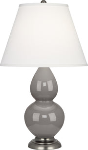 Robert Abbey (1770X) Small Double Gourd Accent Lamp with Pearl Dupioni Fabric Shade