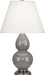 Robert Abbey (1770X) Small Double Gourd Accent Lamp with Pearl Dupioni Fabric Shade