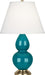 Robert Abbey (1771X) Small Double Gourd Accent Lamp with Pearl Dupioni Fabric Shade