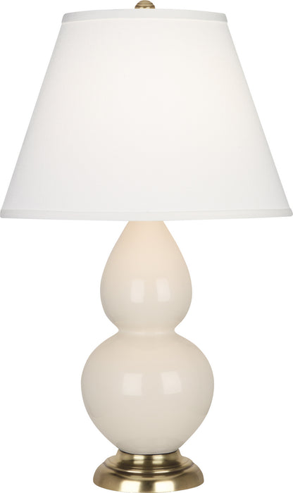 Robert Abbey (1774X) Small Double Gourd Accent Lamp with Pearl Dupioni Fabric Shade