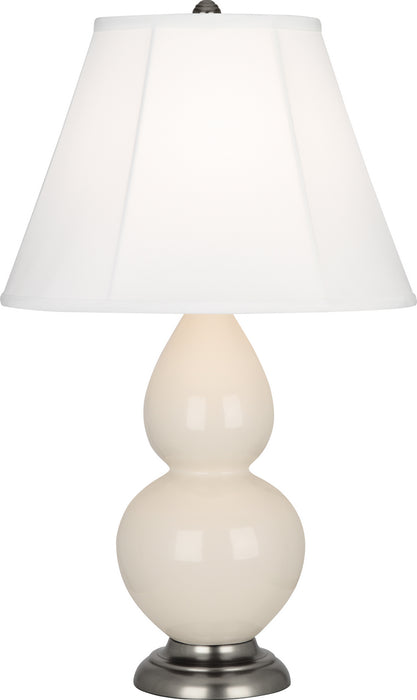 Robert Abbey (1776) Small Double Gourd Accent Lamp with Ivory Stretched Fabric Shade