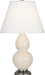 Robert Abbey (1776X) Small Double Gourd Accent Lamp with Pearl Dupioni Fabric Shade