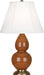 Robert Abbey (1777) Small Double Gourd Accent Lamp with Ivory Stretched Fabric Shade