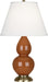 Robert Abbey (1777X) Small Double Gourd Accent Lamp with Pearl Dupioni Fabric Shade