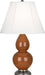 Robert Abbey (1779) Small Double Gourd Accent Lamp with Ivory Stretched Fabric Shade