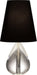 Jonathan Adler Claridge Accent Lamp in Lead Crystal with Black Silk Dupioni Shade - Lamps Expo
