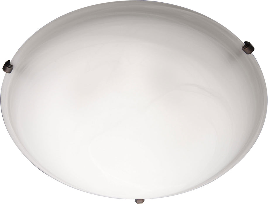 Malaga 4-Light Flush Mount in Oil Rubbed Bronze with Marble Glass