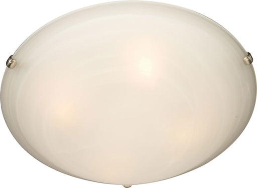 Malaga 4-Light Flush Mount in Satin Nickel with Marble Glass