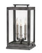 Sutcliffe Large Pier Mount Lantern in Aged Zinc