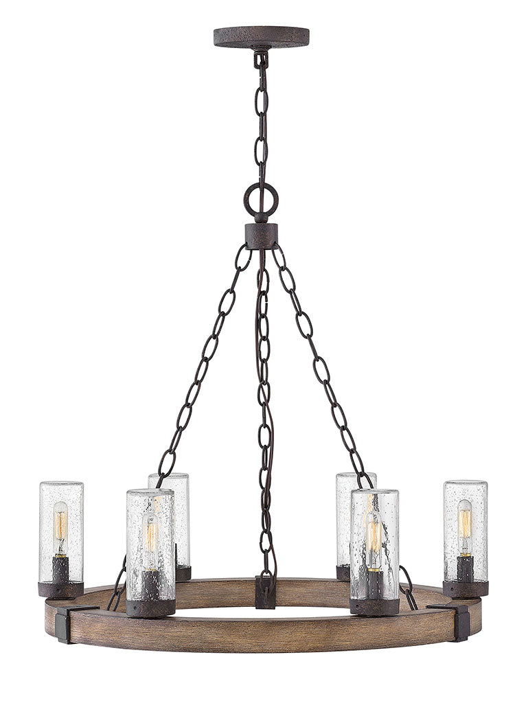 Sawyer Medium Single Tier Chandelier in Sequoia
