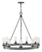 Sawyer Large Single Tier Chandelier in Aged Zinc