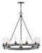 Sawyer Large Single Tier Chandelier in Aged Zinc