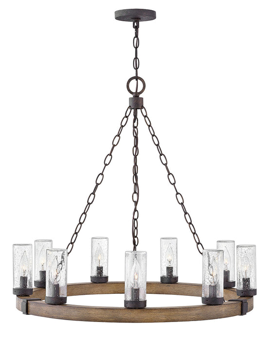 Sawyer Large Single Tier Chandelier in Sequoia