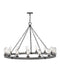 Sawyer Extra Large Single Tier Chandelier in Aged Zinc