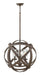 Carson Medium Orb Outdoor Chandelier in Vintage Iron