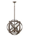 Carson Medium Orb Outdoor Chandelier in Vintage Iron
