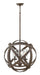 Carson Medium Orb Outdoor Chandelier in Vintage Iron
