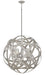 Carson Large Orb Outdoor Chandelier in Weathered Zinc