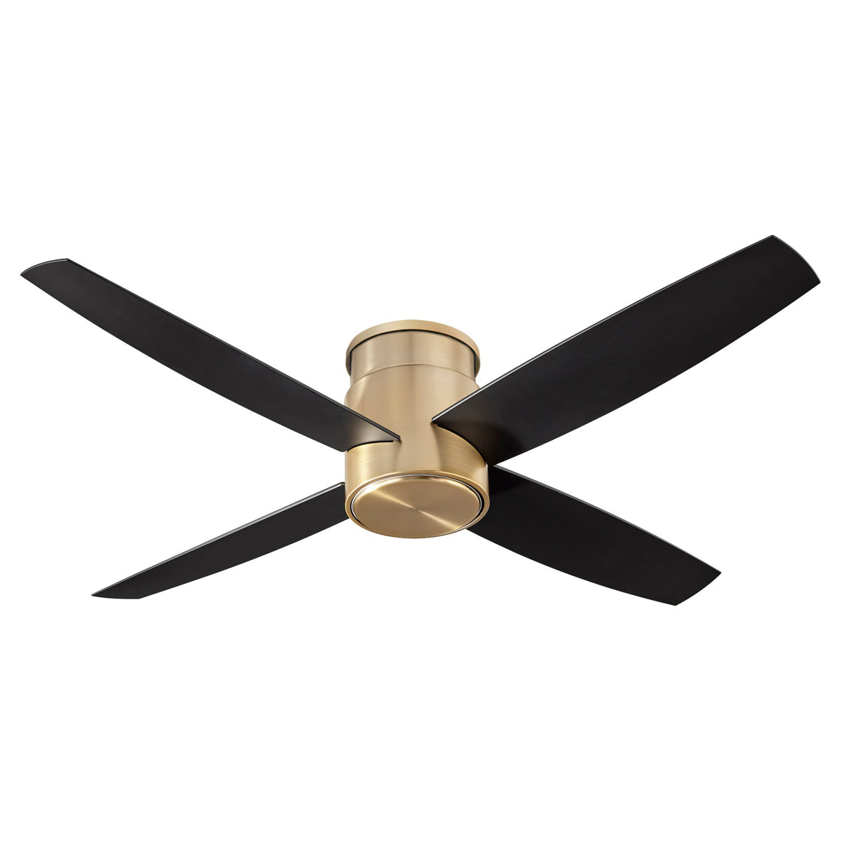 Oslo 52" Hugger Ceiling Fan in Aged Brass - Lamps Expo