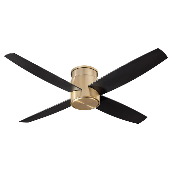 Oslo 52" Hugger Ceiling Fan in Aged Brass - Lamps Expo