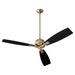 Juno 60" 3-Blade Ceiling Fan in Aged Brass - Lamps Expo
