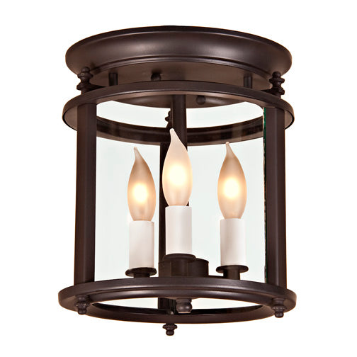Mayson Bent Glass Ceiling Lantern - Small in Oil rubbed bronze