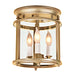Mayson Bent Glass Ceiling Lantern - Small in Satin Brass