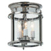 Mayson Bent Glass Ceiling Lantern - Small in Polished Nickel