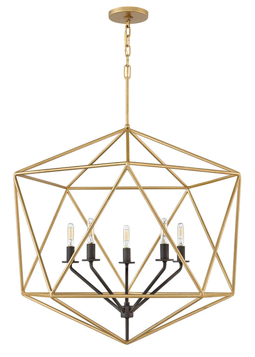 Astrid Large Open Frame Chandelier in Deluxe Gold