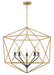 Astrid Large Open Frame Chandelier in Deluxe Gold