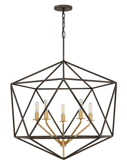 Astrid Large Open Frame Chandelier in Metallic Matte Bronze