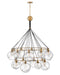 Skye Extra Large Two Tier Chandelier in Heritage Brass
