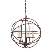 Globe 5-Light Chandelier in Rust