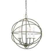 Globe 5-Light Chandelier in Aged Silver