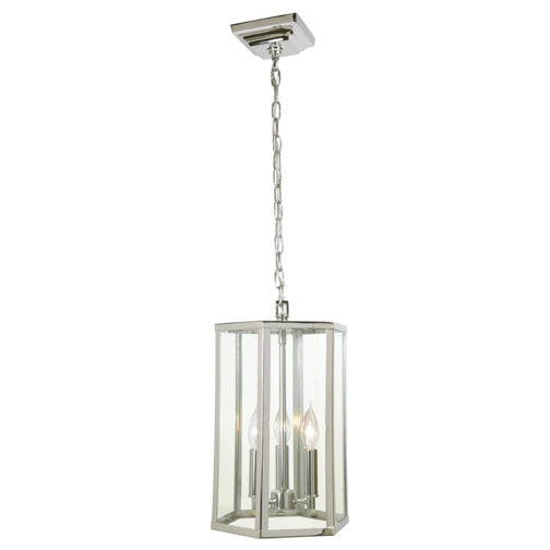 George 3-Light Pendant in Polished Nickel