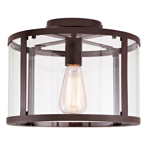 Merrick 1-Light Semi-Flush Ceiling Light in Oil Rubbed Bronze